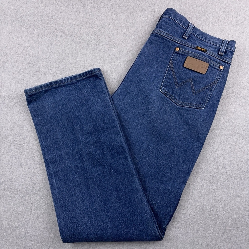 Wrangler Cowboy Cut Jeans Men 40x34 FITS 38x33 Slim Fit Dark Wash 936DEN Western
